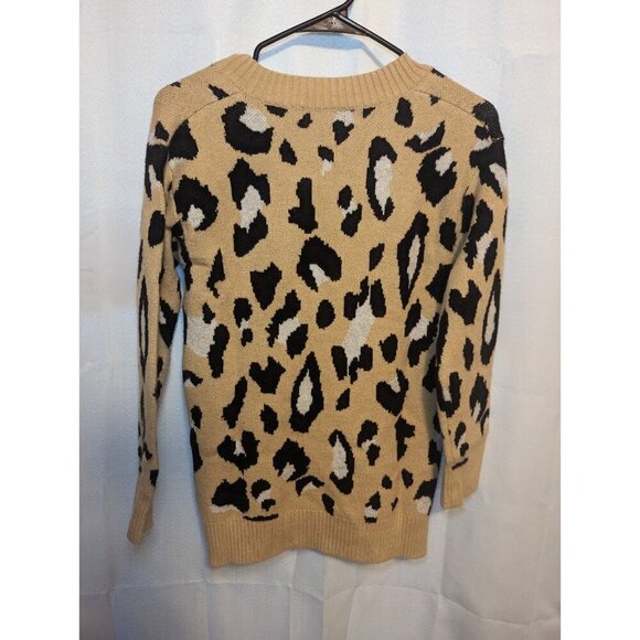 Merokeety Animal Print Women's Size Small Soft Pullover V neck Sweater - Picture 7 of 14